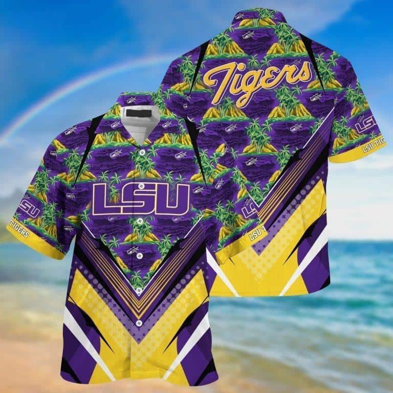 LSU Tigers Hawaiian Shirt Beach Gift For Sports Lovers LSU Tigers Hawaiian Shirt Beach Gift For Sports Lovers