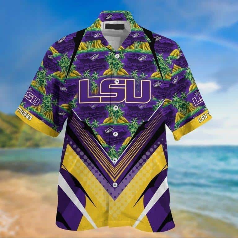 LSU Tigers Hawaiian Shirt Beach Gift For Sports Lovers LSU Tigers Hawaiian Shirt Beach Gift For Sports Lovers
