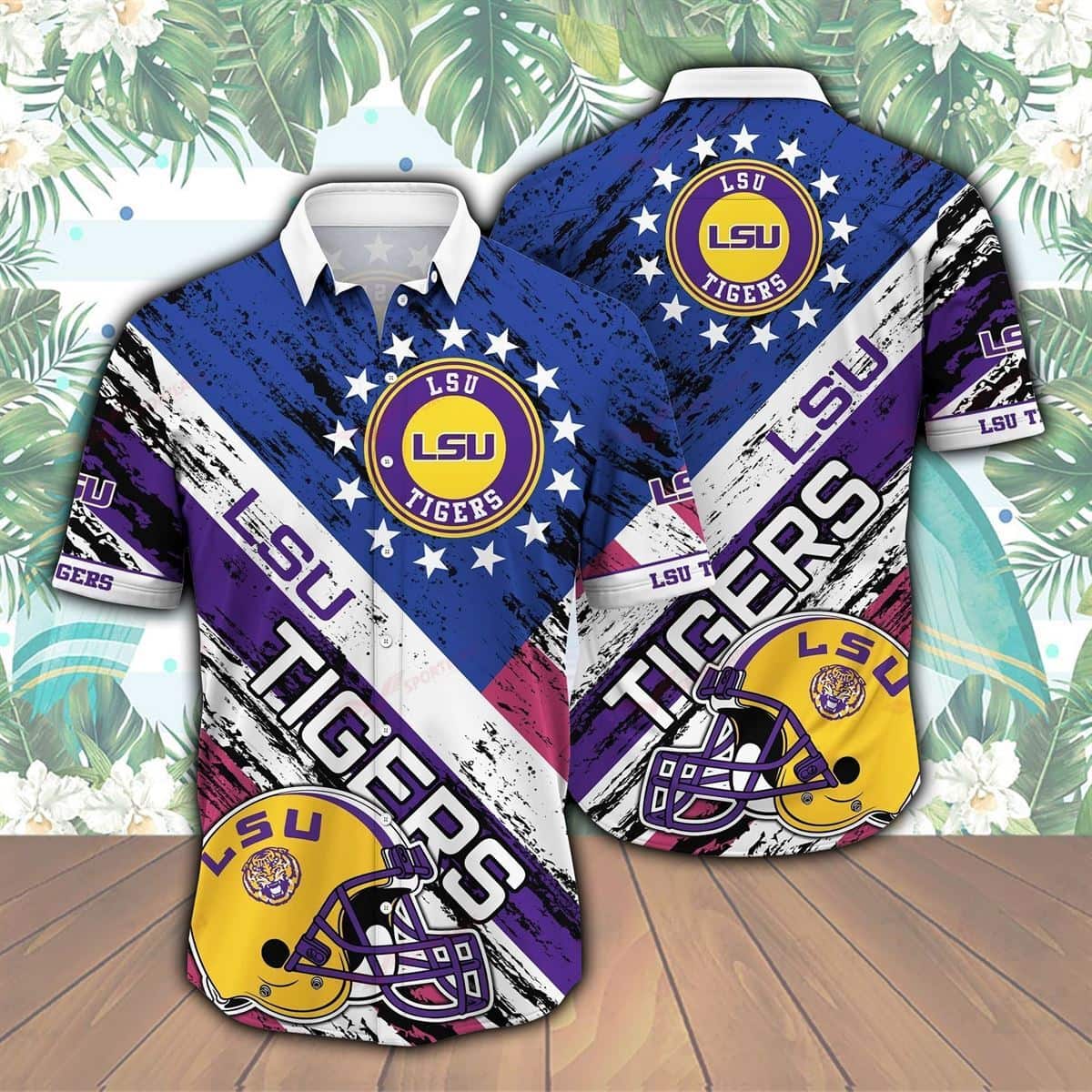 NCAA LSU Tigers Hawaiian Shirt Gift For College Football Fans NCAA LSU Tigers Hawaiian Shirt Gift For College Football Fans