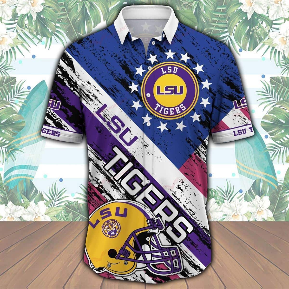 NCAA LSU Tigers Hawaiian Shirt Gift For College Football Fans NCAA LSU Tigers Hawaiian Shirt Gift For College Football Fans