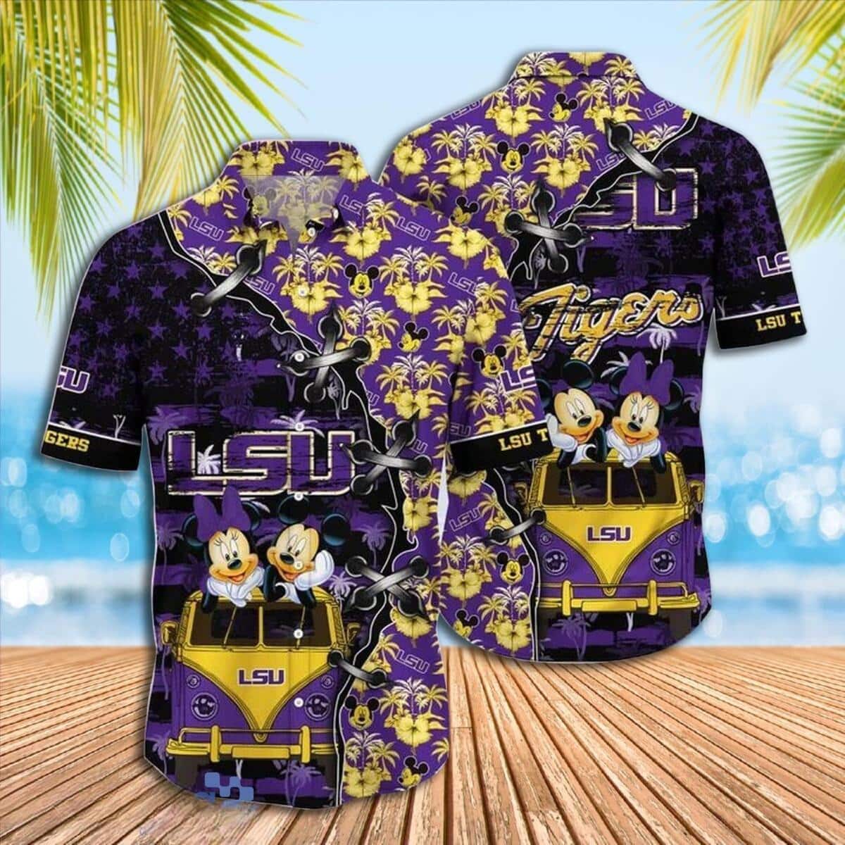 Disney Mickey Mouse LSU Tigers Hawaiian Shirt Gift For Fans Disney Mickey Mouse LSU Tigers Hawaiian Shirt Gift For Fans