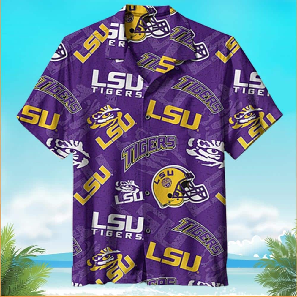 NCAA LSU Tigers Hawaiian Shirt Beach Gift For College Football Fans NCAA LSU Tigers Hawaiian Shirt Beach Gift For College Football Fans