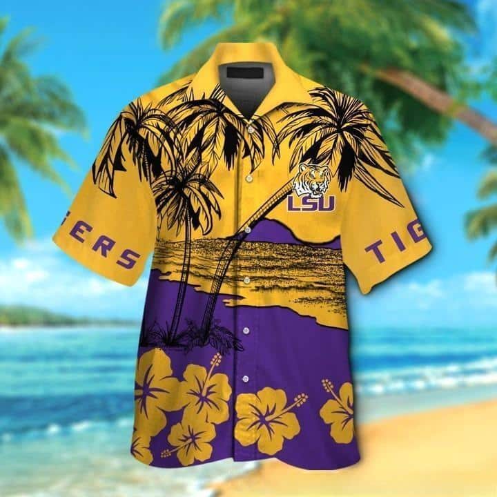 LSU Tigers Hawaiian Shirt Summer Beach Gift LSU Tigers Hawaiian Shirt Summer Beach Gift