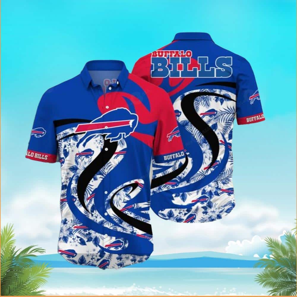 NFL Buffalo Bills Hawaiian Shirt Hibiscus Flowers Pattern Beach Gift For Sport Fans NFL Buffalo Bills Hawaiian Shirt Hibiscus Flowers Pattern Beach Gift For Sport Fans