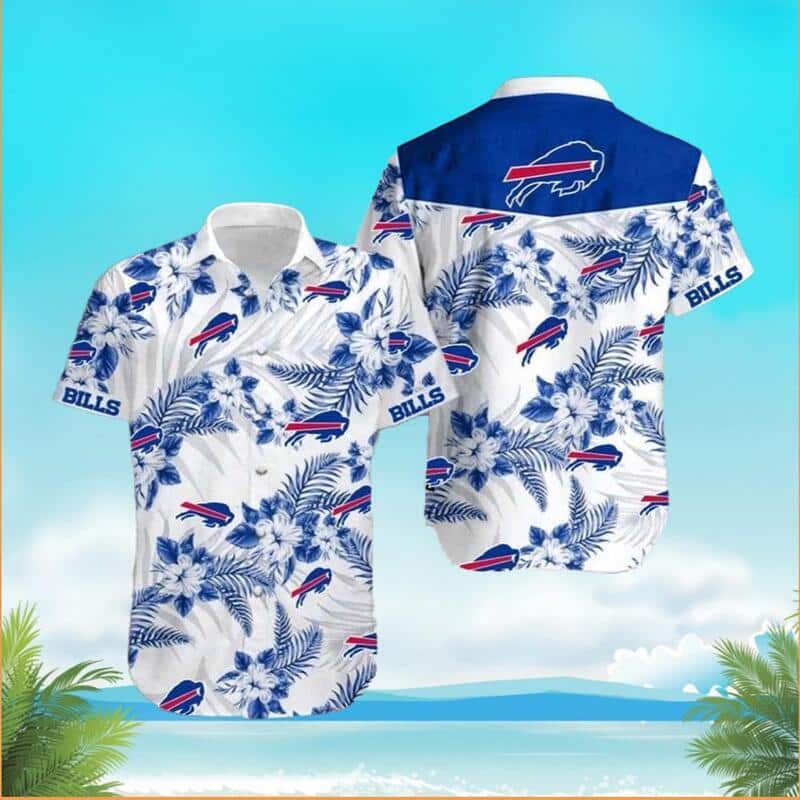 Buffalo Bills Hawaiian Shirt Hibiscus Flowers Pattern Beach Gift For Football Fans Buffalo Bills Hawaiian Shirt Hibiscus Flowers Pattern Beach Gift For Football Fans