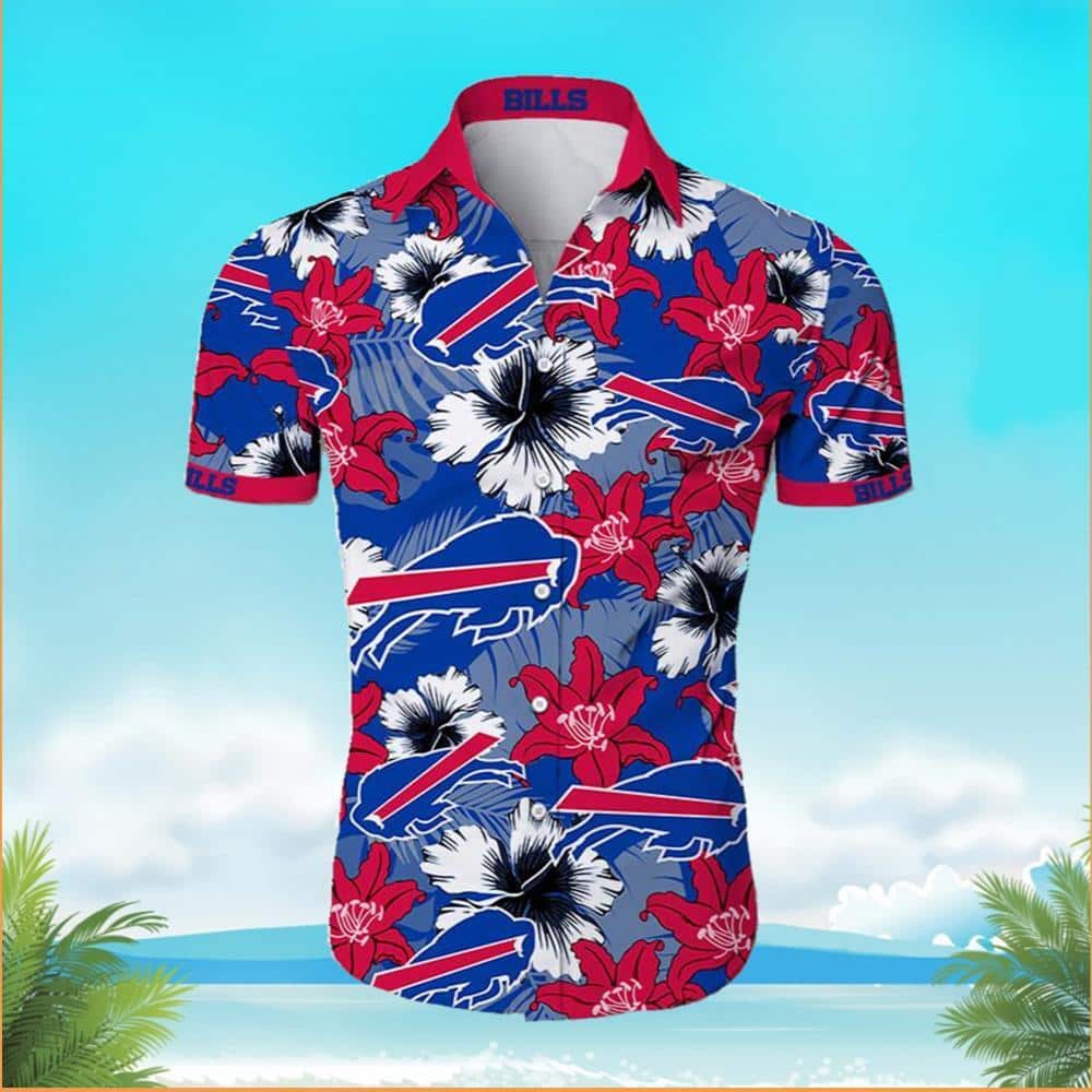 Buffalo Bills Hawaiian Shirt Tropical Flower Pattern All Over Print Buffalo Bills Hawaiian Shirt Tropical Flower Pattern All Over Print