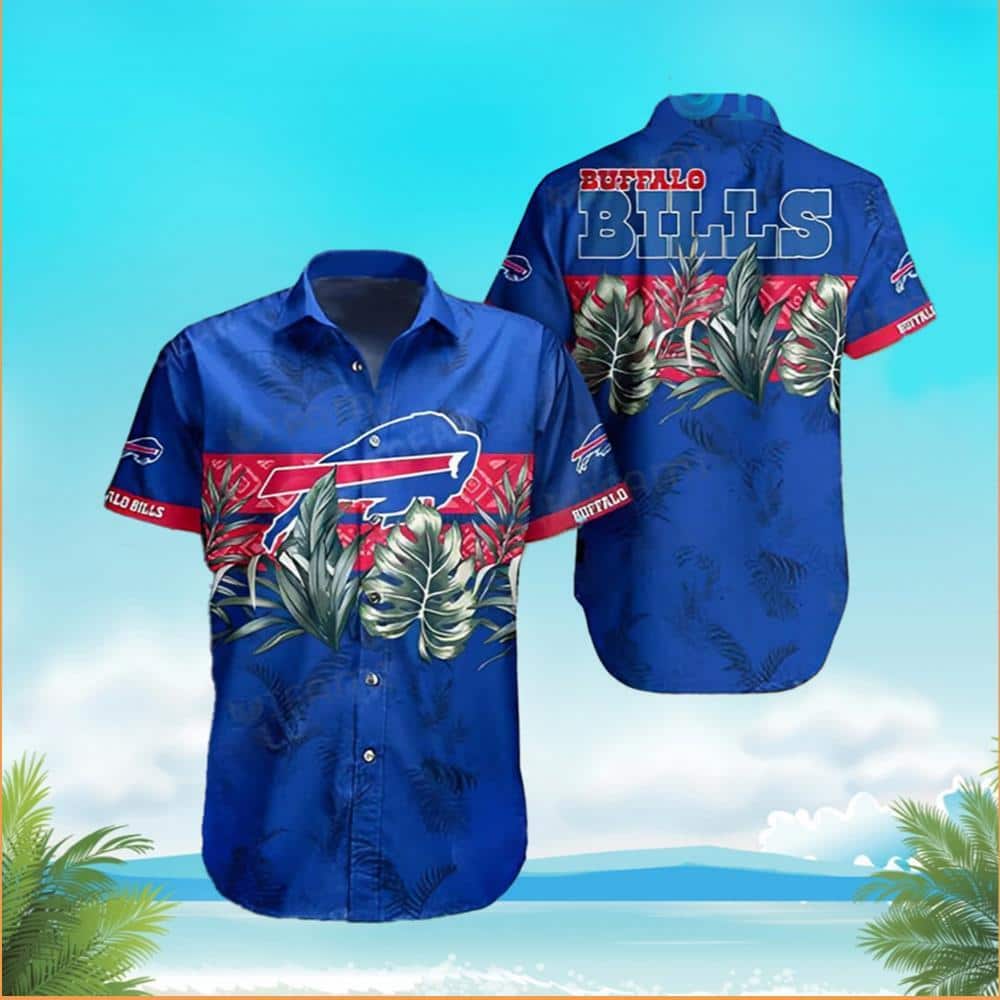 Buffalo Bills Hawaiian Shirt Tropical Palm Leaves Summer Beach Gift