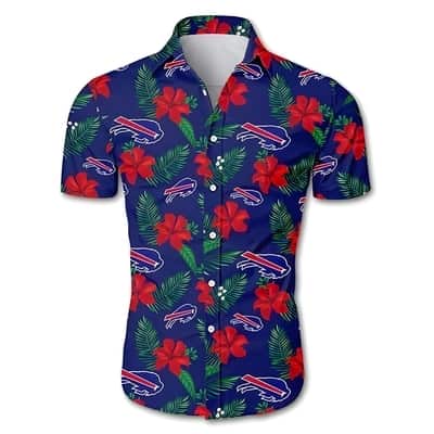Buffalo Bills Hawaiian Shirt Red Hibiscus Pattern Gift For Beach Trip Buffalo Bills Hawaiian Shirt Red Hibiscus Pattern Gift For Beach Trip