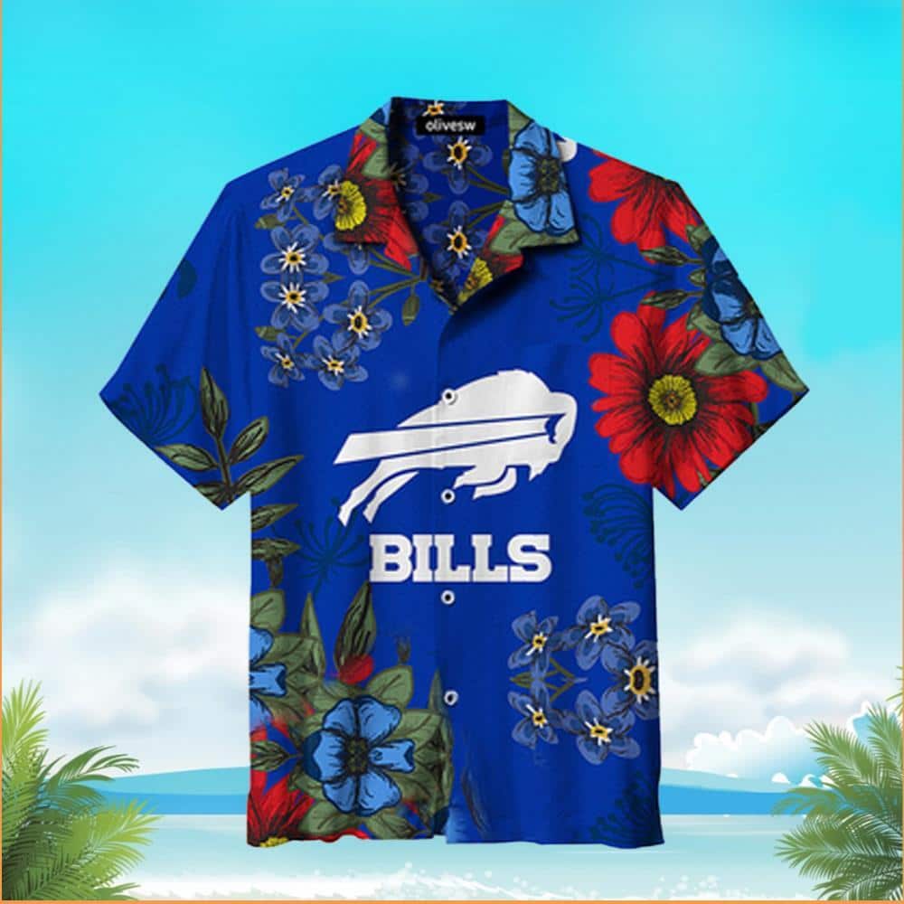 Buffalo Bills Hawaiian Shirt Tropical Flower Pattern Sport Gift For Beach Vacation