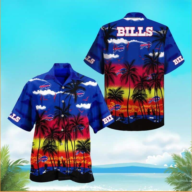 Buffalo Bills Hawaiian Shirt Palm Leaves Pattern Summer Beach Gift Buffalo Bills Hawaiian Shirt Palm Leaves Pattern Summer Beach Gift