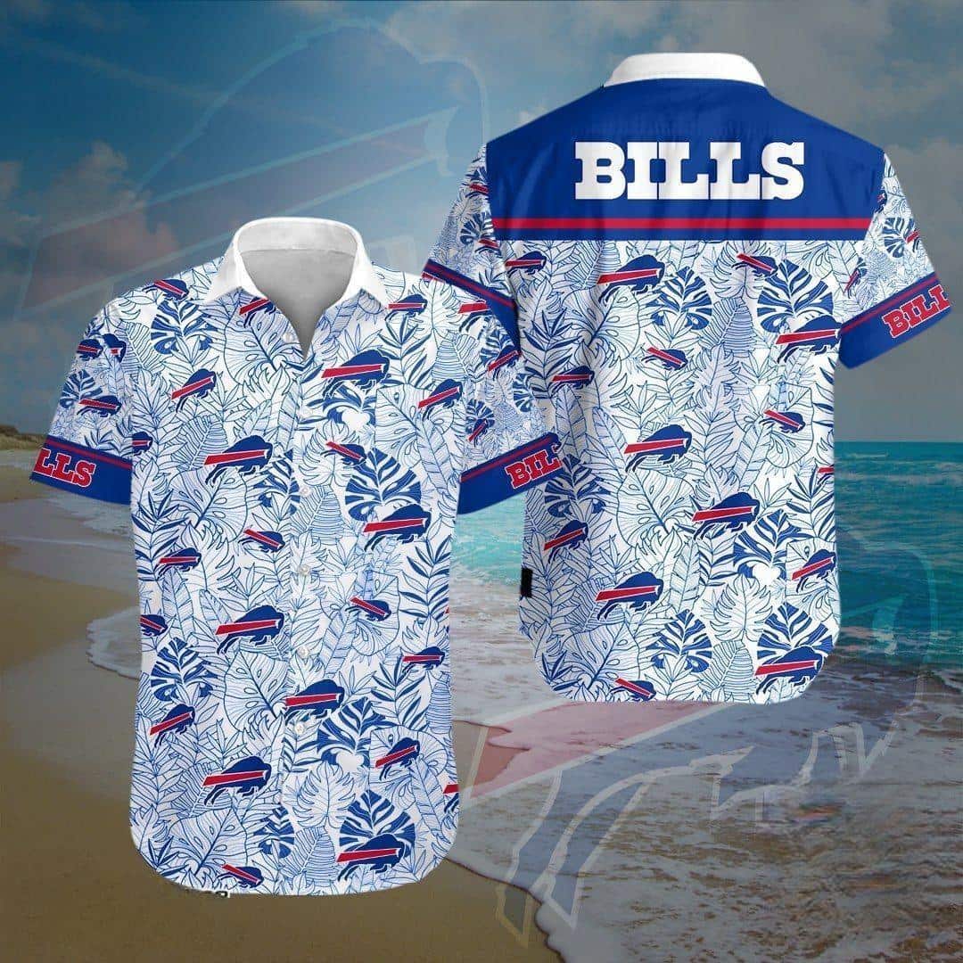 Buffalo Bills Hawaiian Shirt Tropical Leaf Patterns Beach Lovers Gift
