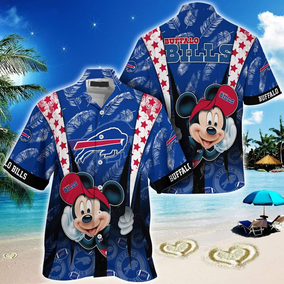 Mickey Mouse Disney Buffalo Bills Hawaiian Shirt Summer Beach Gift