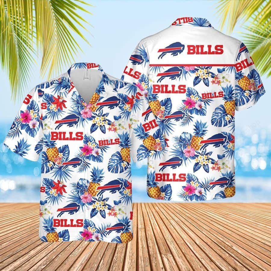 Buffalo Bills Hawaiian Shirt Pineapple Pattern Summer Beach Gift