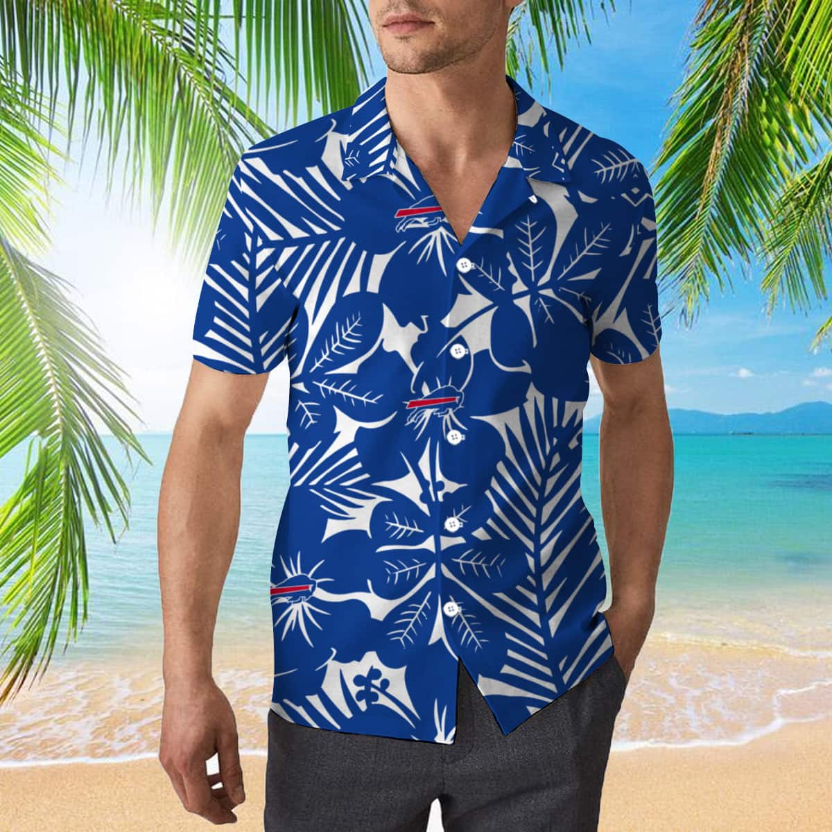 Buffalo Bills Hawaiian Shirt Flower Pattern Beach Gift For Friend