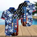 Buffalo Bills Hawaiian Shirt Hibiscus Flower And America Flag Buffalo Bills Hawaiian Shirt Hibiscus Flower And America Flag