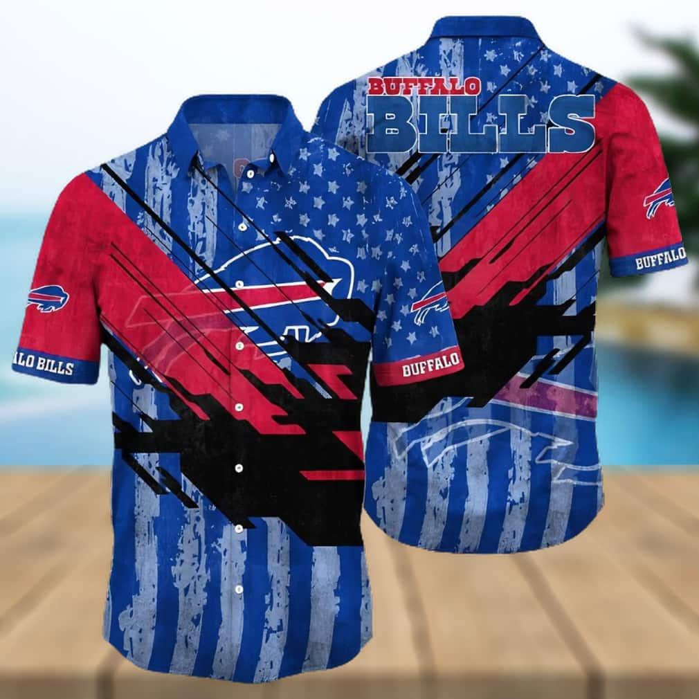 Buffalo Bills Hawaiian Shirt American Flag Summer Gift For Friend