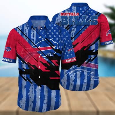 Buffalo Bills Hawaiian Shirt American Flag Summer Gift For Friend Buffalo Bills Hawaiian Shirt American Flag Summer Gift For Friend