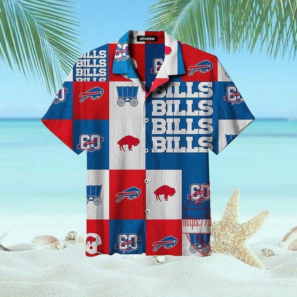 Buffalo Bills Hawaiian Shirt Football Logo Collection Plaid Pattern Buffalo Bills Hawaiian Shirt Football Logo Collection Plaid Pattern