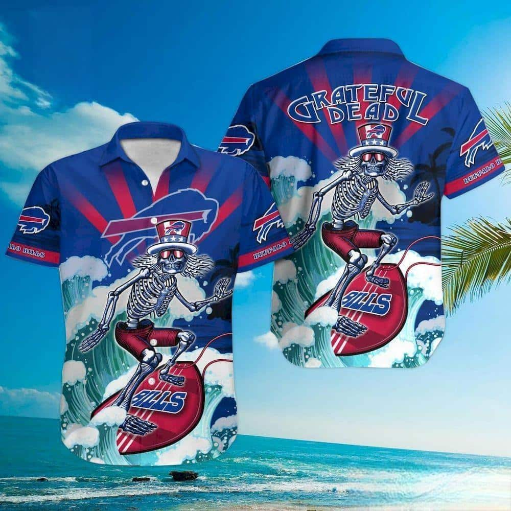 NFL Buffalo Bills Grateful Dead Hawaiian Shirt Football Gift For Boyfriend