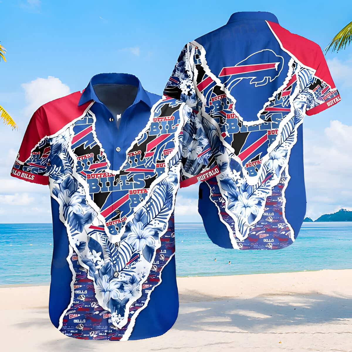 Buffalo Bills Hawaiian Shirt Father's Day Gift For Beach Lovers Buffalo Bills Hawaiian Shirt Father's Day Gift For Beach Lovers