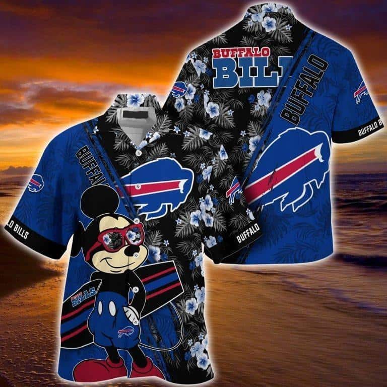 Cool Mickey Mouse Buffalo Bills Hawaiian Shirt Gift For Disney Lovers