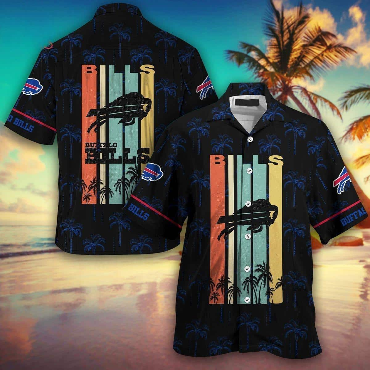 Retro NFL Buffalo Bills Hawaiian Shirt Gift For Beach Vacation