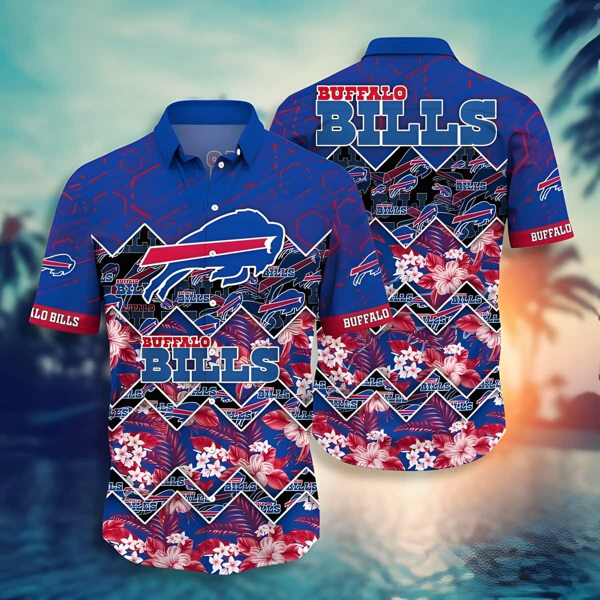 NFL Buffalo Bills Hawaiian Shirt Tropical Flower Pattern Beach Gift For Friend