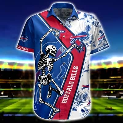 NFL Buffalo Bills Hawaiian Shirt Skeleton Practical Beach Gift