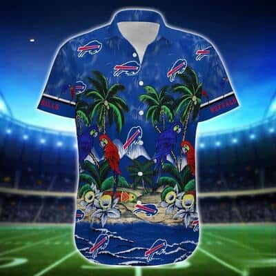 Buffalo Bills Hawaiian Shirt Parrot Pattern Beach Lovers Gift Buffalo Bills Hawaiian Shirt Parrot Pattern Beach Lovers Gift