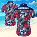 Dallas Cowboys Hawaiian Shirt Tropical Flower Pattern Gift For Sport Fans