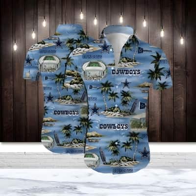 Dallas Cowboys Hawaiian Shirt Island Pattern Best Beach Gift Dallas Cowboys Hawaiian Shirt Island Pattern Best Beach Gift