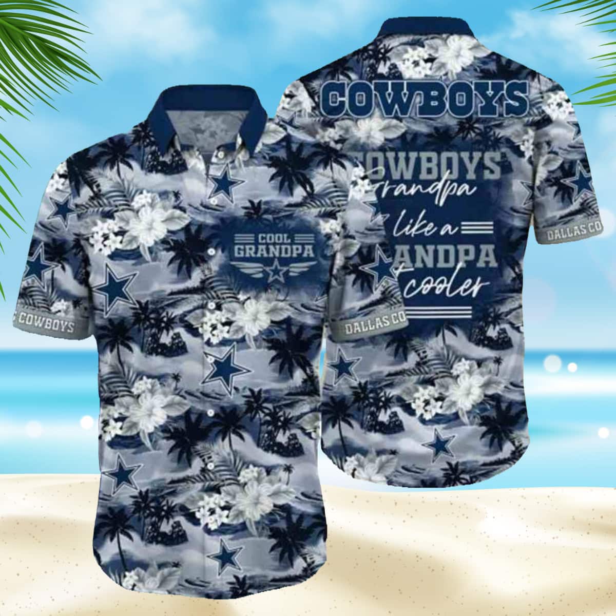 NFL Dallas Cowboys Hawaiian Shirt Beach Gift For Grandpa