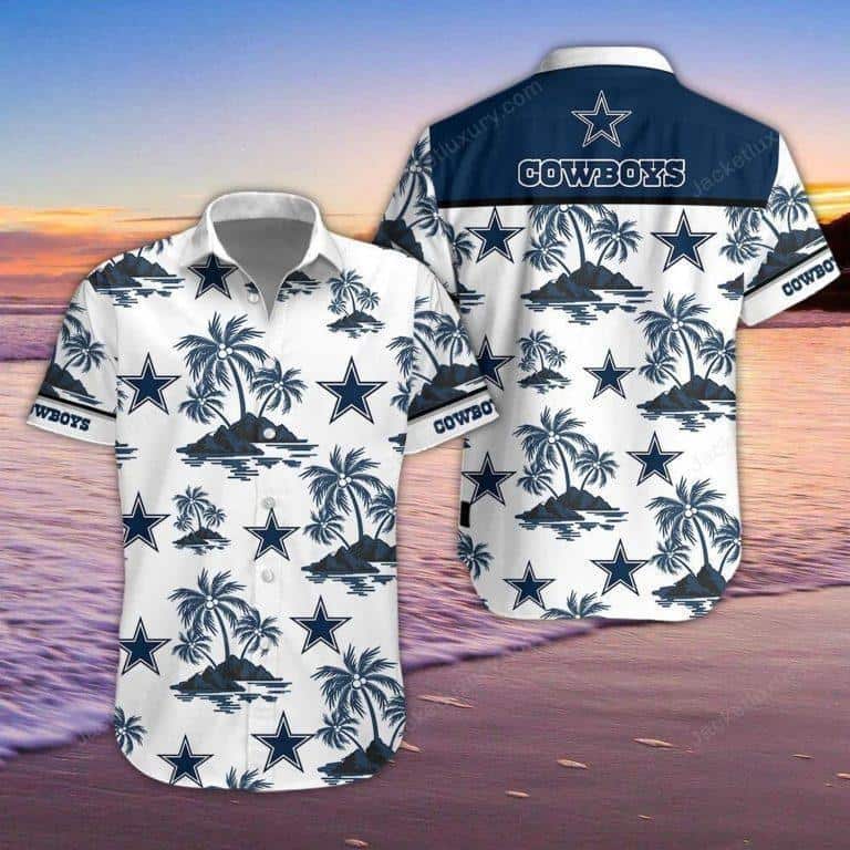 NFL Dallas Cowboys Hawaiian Shirt Island Pattern All Over Print NFL Dallas Cowboys Hawaiian Shirt Island Pattern All Over Print