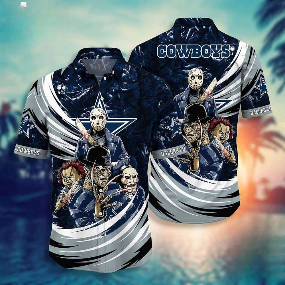 NFL Dallas Cowboys Hawaiian Shirt Halloween Horror Character