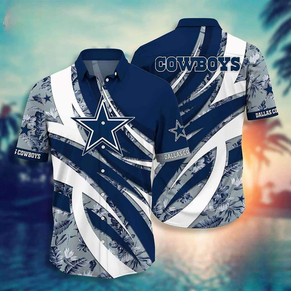 NFL Dallas Cowboys Hawaiian Shirt Tropical Pattern Trendy Summer Gift NFL Dallas Cowboys Hawaiian Shirt Tropical Pattern Trendy Summer Gift