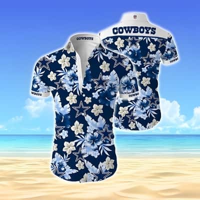 Dallas Cowboys Hawaiian Shirt Tropical Flower All Over Print Dallas Cowboys Hawaiian Shirt Tropical Flower All Over Print