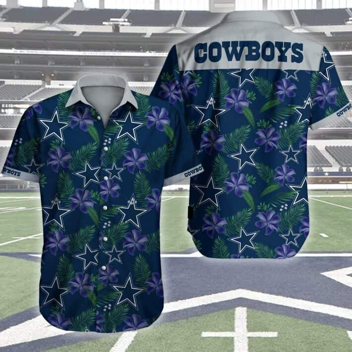 NFL Dallas Cowboys Hawaiian Shirt Tropical Flower All Over Print