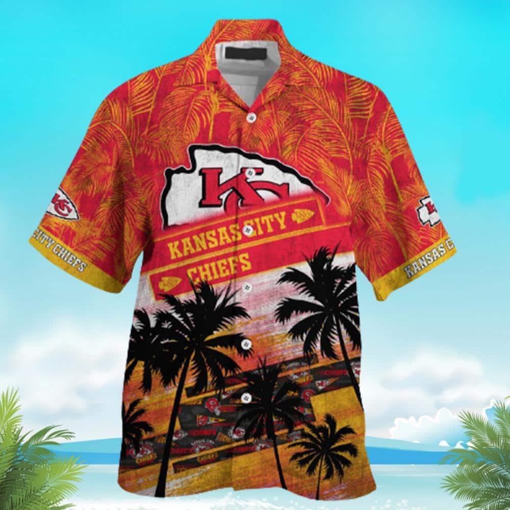 NFL Kansas City Chiefs Hawaiian Shirt Beach Lovers Gift NFL Kansas City Chiefs Hawaiian Shirt Beach Lovers Gift