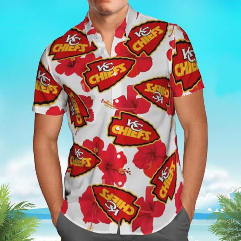 Kansas City Chiefs Hawaiian Shirt Beach Gift For Dad Kansas City Chiefs Hawaiian Shirt Beach Gift For Dad