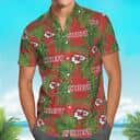 Kansas City Chiefs Hawaiian Shirt Tropical Green Leaves All Over Print Kansas City Chiefs Hawaiian Shirt Tropical Green Leaves All Over Print