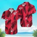 Kansas City Chiefs Hawaiian Shirt Tropical Palm Leaves On Red Theme Kansas City Chiefs Hawaiian Shirt Tropical Palm Leaves On Red Theme