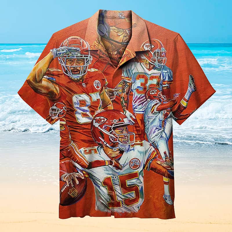 Kansas City Chiefs Hawaiian Shirt Birthday Gift For Football Fans Kansas City Chiefs Hawaiian Shirt Birthday Gift For Football Fans