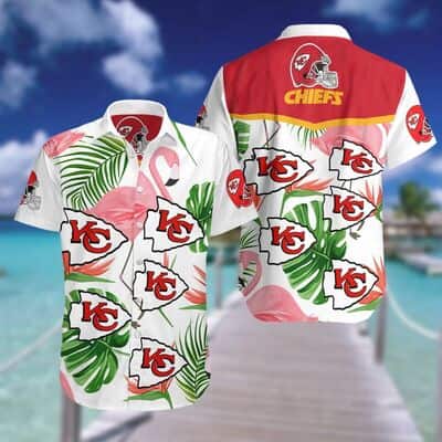Kansas City Chiefs Hawaiian Shirt Tropical Palm Leaves Pattern Kansas City Chiefs Hawaiian Shirt Tropical Palm Leaves Pattern