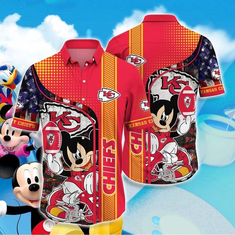 Disney Mickey Mouse Kansas City Chiefs Hawaiian Shirt Summer Holiday Gift Disney Mickey Mouse Kansas City Chiefs Hawaiian Shirt Summer Holiday Gift