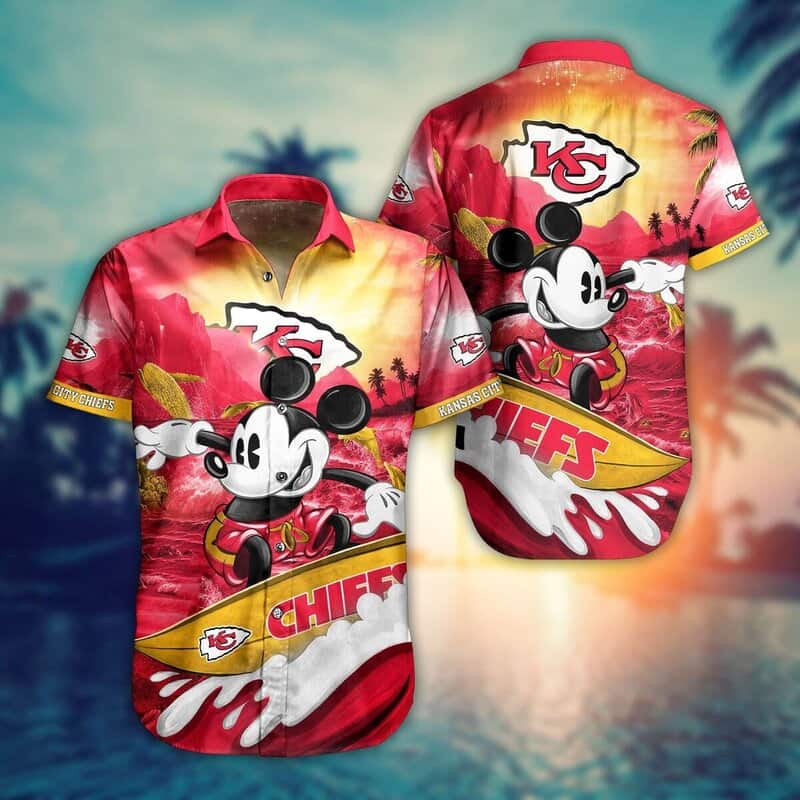 Cool Disney Mickey Mouse Kansas City Chiefs Hawaiian Shirt Cool Disney Mickey Mouse Kansas City Chiefs Hawaiian Shirt