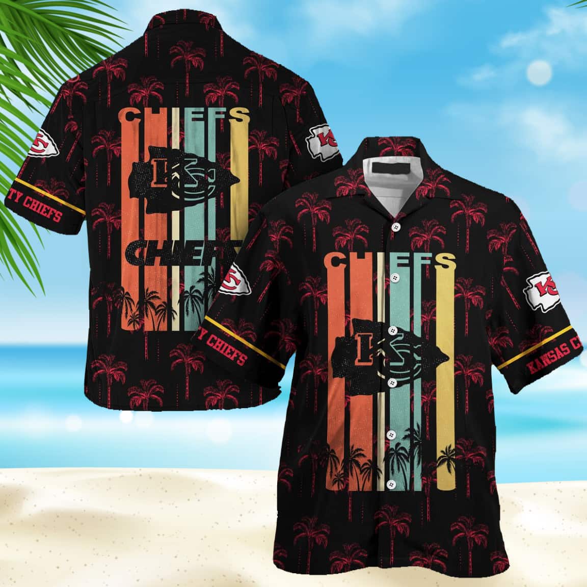 Vintage NFL Kansas City Chiefs Hawaiian Shirt Summer Beach Gift Vintage NFL Kansas City Chiefs Hawaiian Shirt Summer Beach Gift