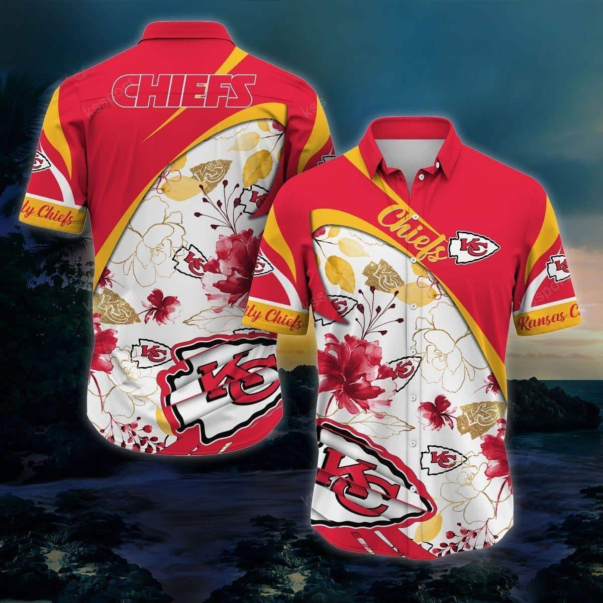 NFL Kansas City Chiefs Hawaiian Shirt Summer Gift For Friend NFL Kansas City Chiefs Hawaiian Shirt Summer Gift For Friend