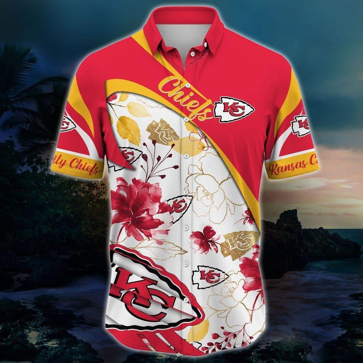 NFL Kansas City Chiefs Hawaiian Shirt Summer Gift For Friend NFL Kansas City Chiefs Hawaiian Shirt Summer Gift For Friend
