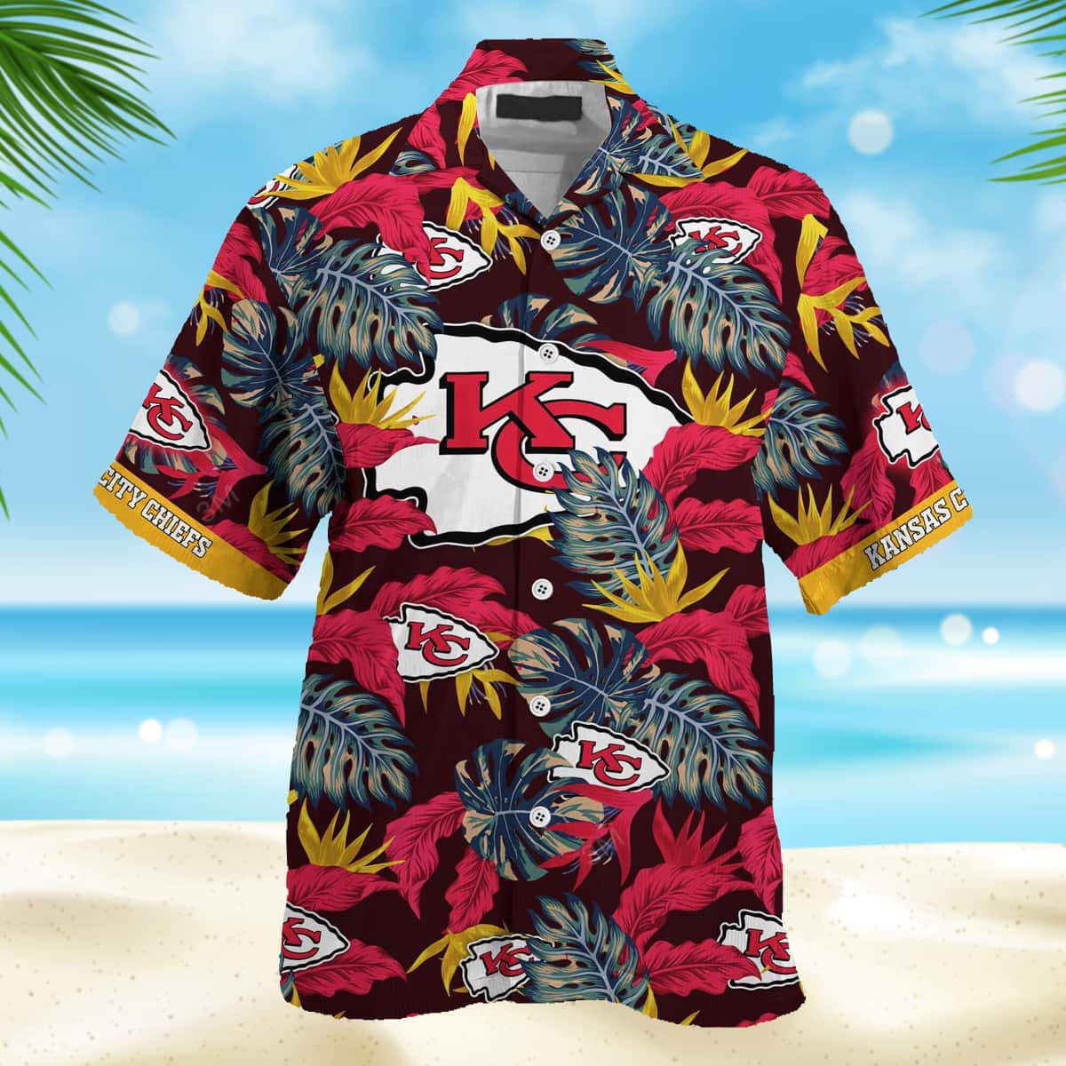 NFL Kansas City Chiefs Hawaiian Shirt Stress Blessed Obsessed NFL Kansas City Chiefs Hawaiian Shirt Stress Blessed Obsessed