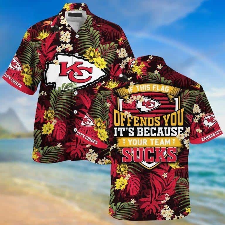 Kansas City Chiefs Hawaiian Shirt If This Flag Offends You Kansas City Chiefs Hawaiian Shirt If This Flag Offends You